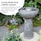 Glitzhome® 27.5" LED Birdbath Outdoor Fountain with Birds